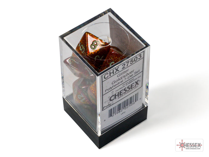 Chessex - Glitter Gold/Silver 7-Dice Set
