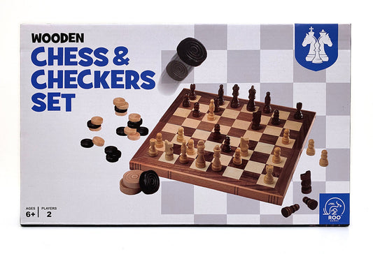 Wooden Chess & Checkers Set (EN)