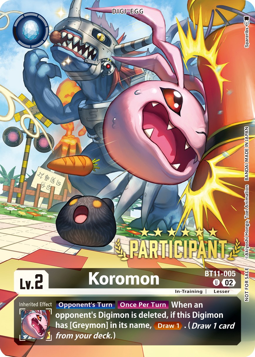 Koromon [BT11-005] (Digimon 3-On-3 November 2023 Participation) [Dimen –  Boutique Le Chevalier
