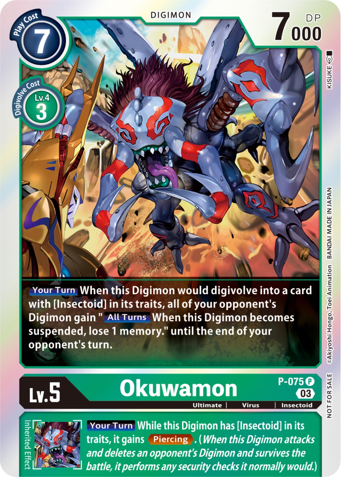 digimon tcg promo cards Okuwamon [P-075] (Winner Pack -Blast Ace-) [Promotional Cards] – Boutique  Le Chevalier