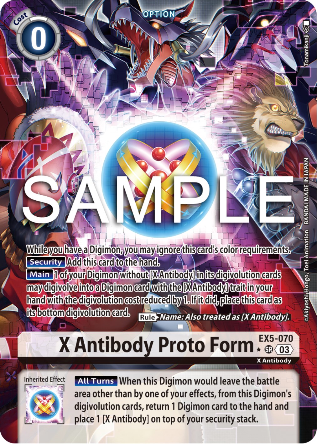 digimon card game x antibody X Antibody Proto Form [EX5-070] (Alternate Art) [Animal Colosseum] –  Boutique Le Chevalier