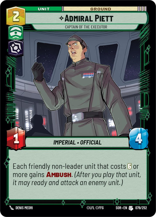 Admiral Piett - Captain of the Executor (079/252) [Spark of Rebellion]