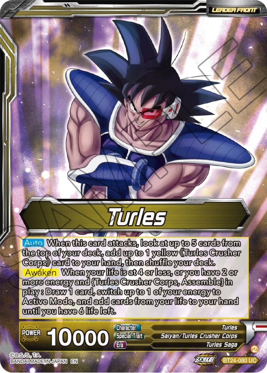 Turles // Turles, Corps Commander (SLR) (BT24-080) [Beyond Generations –  Boutique Le Chevalier