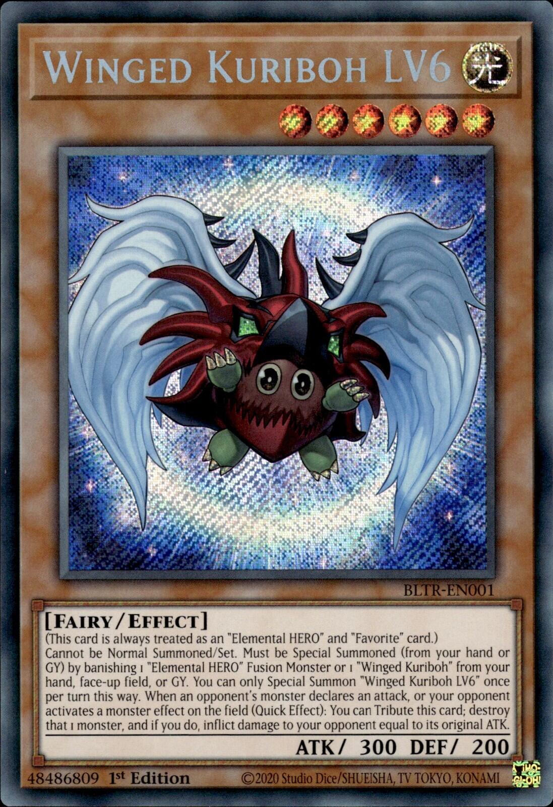 yugioh cards kuriboh Winged Kuriboh LV6 [BLTR-EN001] Secret Rare – Boutique Le Chevalier
