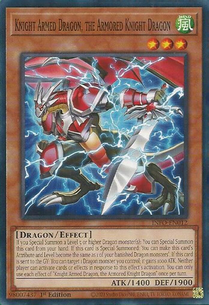 armor monsters yugioh Knight Armed Dragon, the Armored Knight Dragon [INFO-EN012] Common –  Boutique Le Chevalier