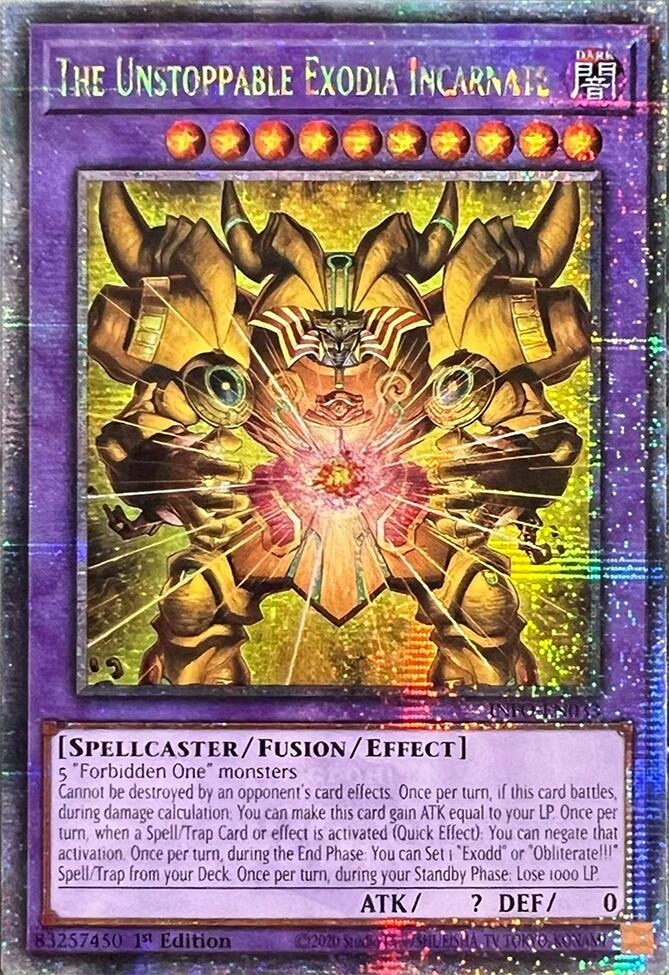 The Unstoppable Exodia Incarnate (Quarter Century Secret Rare) [INFO-E –  Boutique Le Chevalier