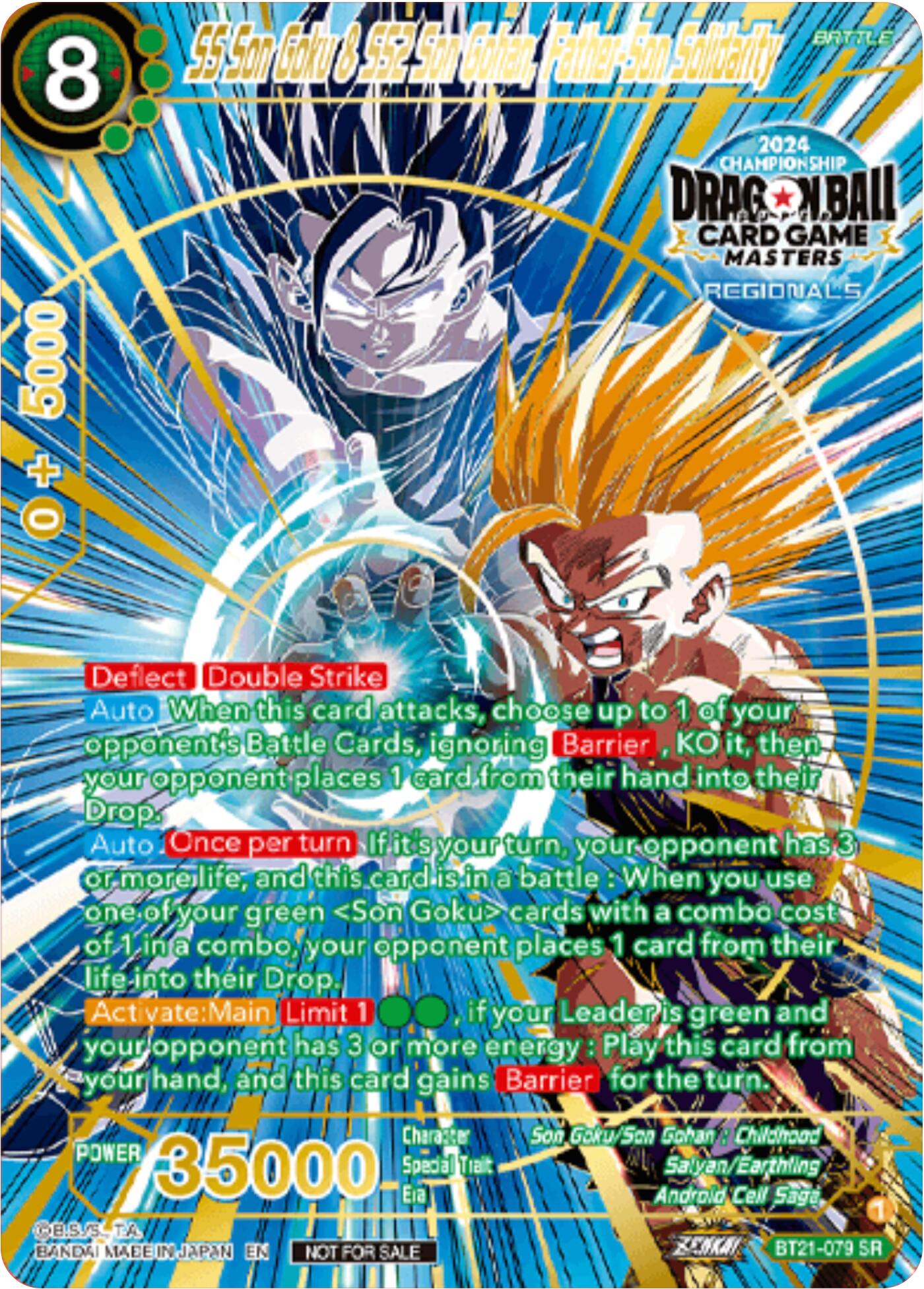 dragon ball super card game spr SS Son Goku & SS2 Son Gohan, Father-Son Solidarity (Championship 2024 – Boutique Le Chevalier