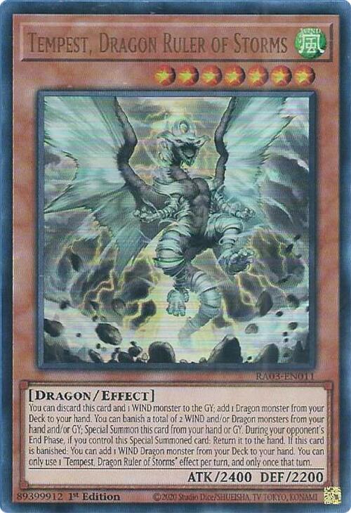 Tempest, Dragon Ruler of Storms (UR) [RA03-EN011] Ultra Rare – Boutique Le  Chevalier