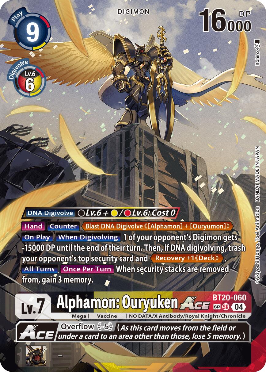 Alphamon: Ouryuken ACE [BT20-060] (Textured) [Release Special Booster –  Boutique Le Chevalier