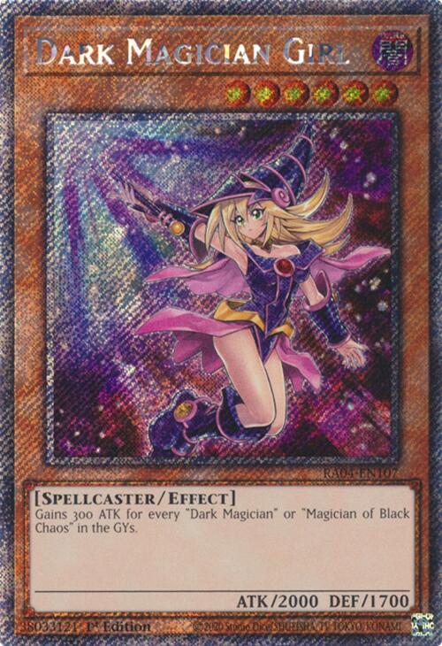 rare yugioh cards dark magician Dark Magician Girl (7th Art) [RA04-EN107] Platinum Secret Rare – Boutique  Le Chevalier