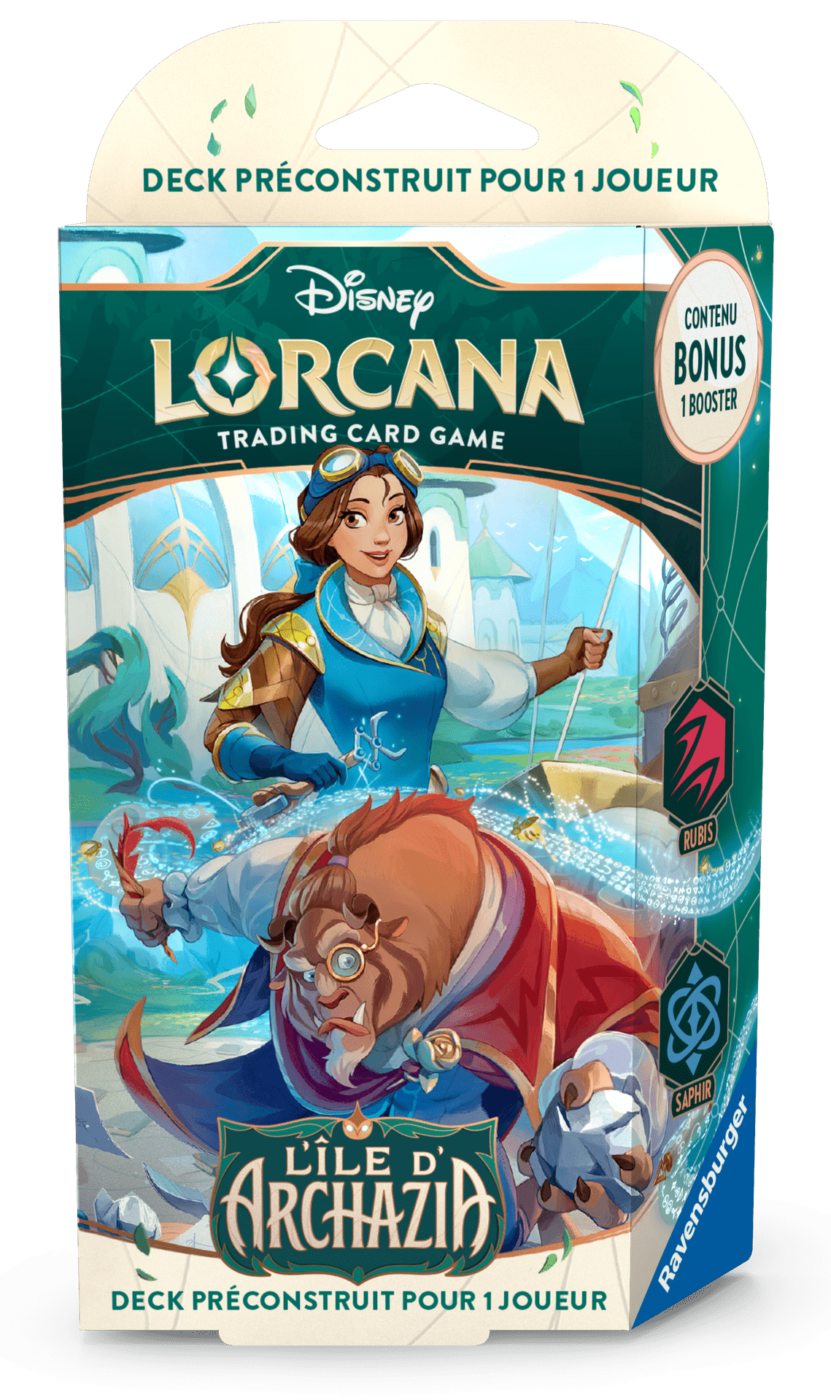 Disney Lorcana: L'ile d'Archazia - Starter Deck (Ruby/Saphire) (FR)