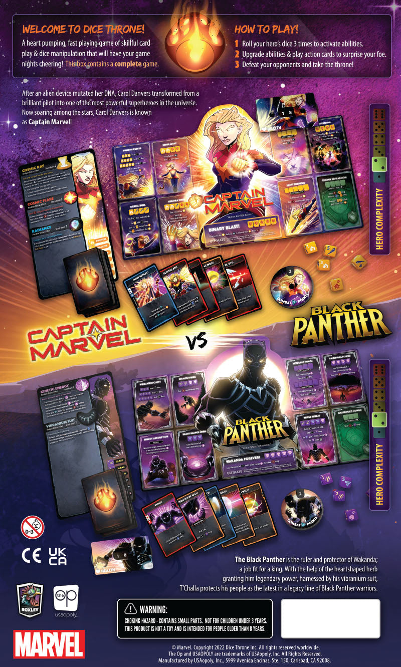 Dice Throne Marvel - Captain Marvel vs Black Panther (EN)