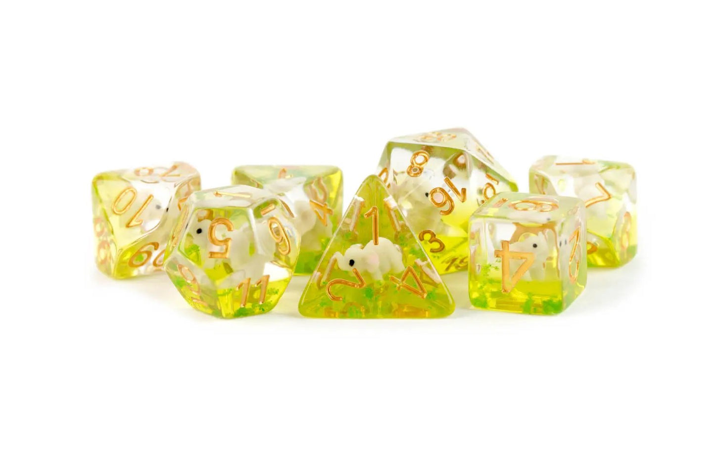 MDG/FanRoll - Elephant Dice 16mm Resin 7-Dice Set