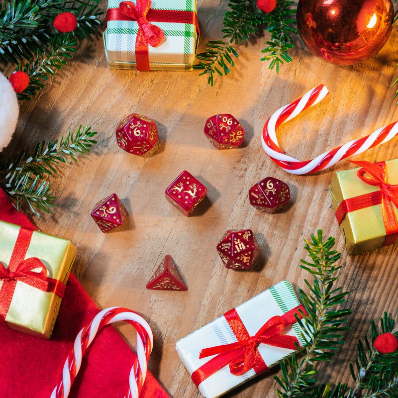 Q Workshop - Christmas 7-Dice Set