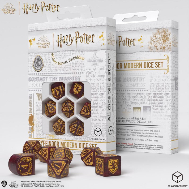 Q Workshop - Harry Potter Gryffindor Modern Red 7-Dice Set