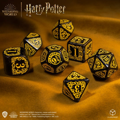 Q Workshop - Harry Potter Hufflepuff Modern Black 7-Dice Set