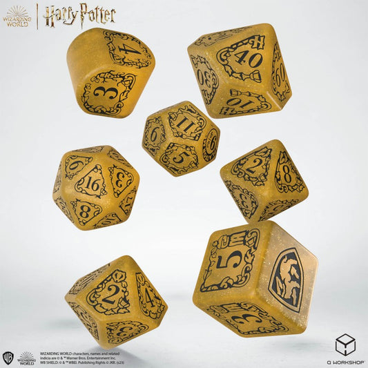 Q Workshop - Harry Potter Hufflepuff Modern Yellow 7-Dice Set