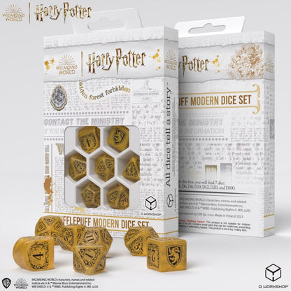 Q Workshop - Harry Potter Hufflepuff Modern Yellow 7-Dice Set