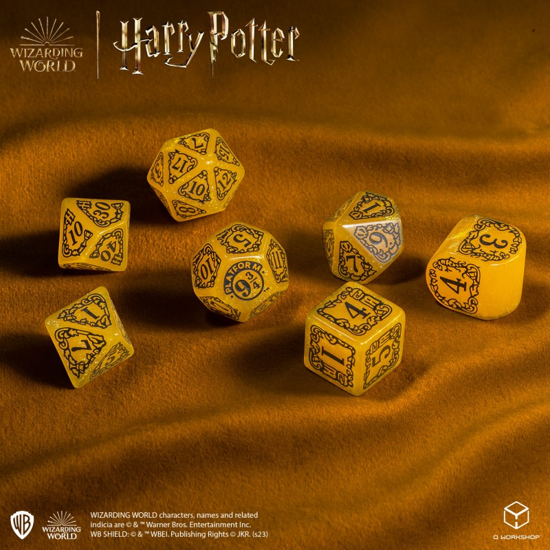 Q Workshop - Harry Potter Hufflepuff Modern Yellow 7-Dice Set