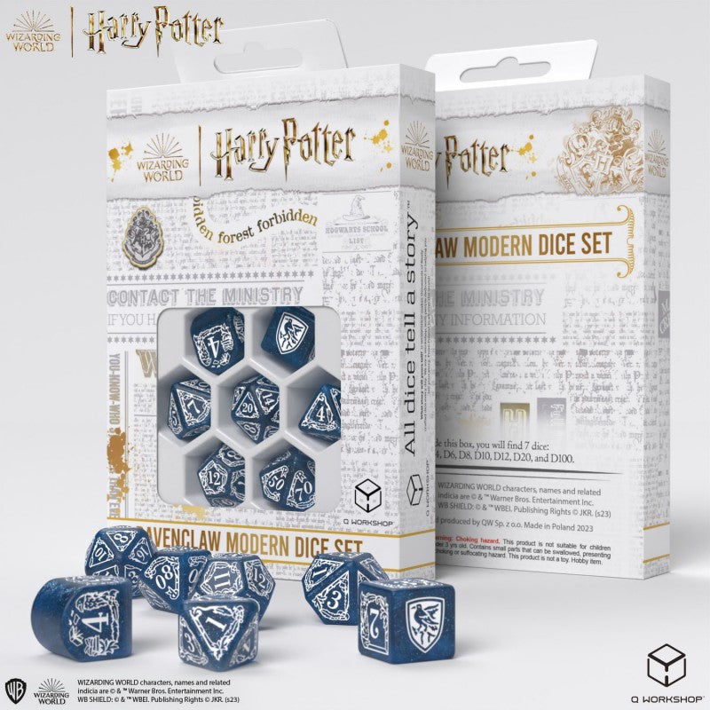 Q Workshop - Harry Potter Ravenclaw Modern Blue 7-Dice Set
