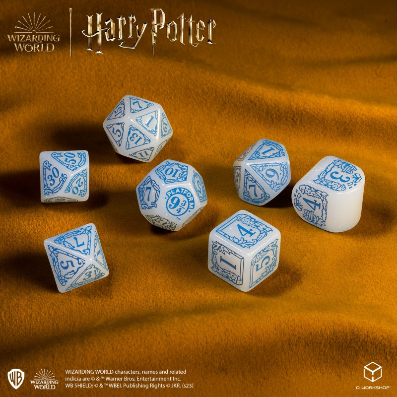 Q Workshop - Harry Potter Ravenclaw Modern White 7-Dice Set