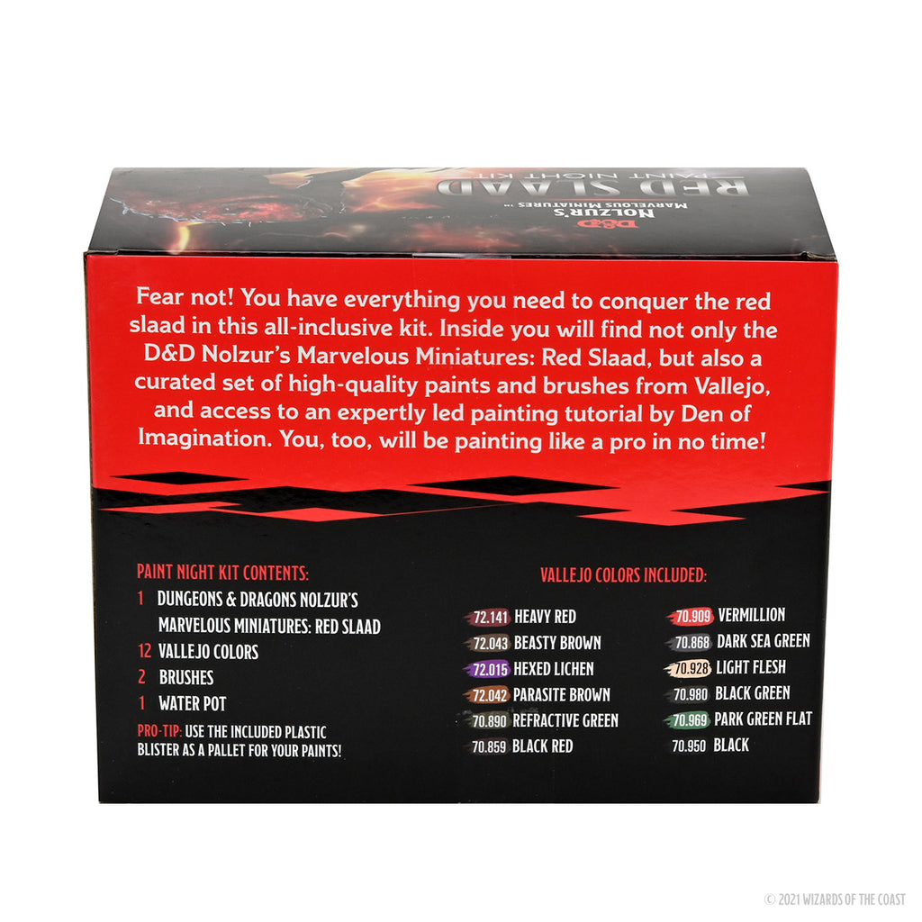 D&D Nolzur's Marvelous Miniatures - Red Slaad Paint Night Kit