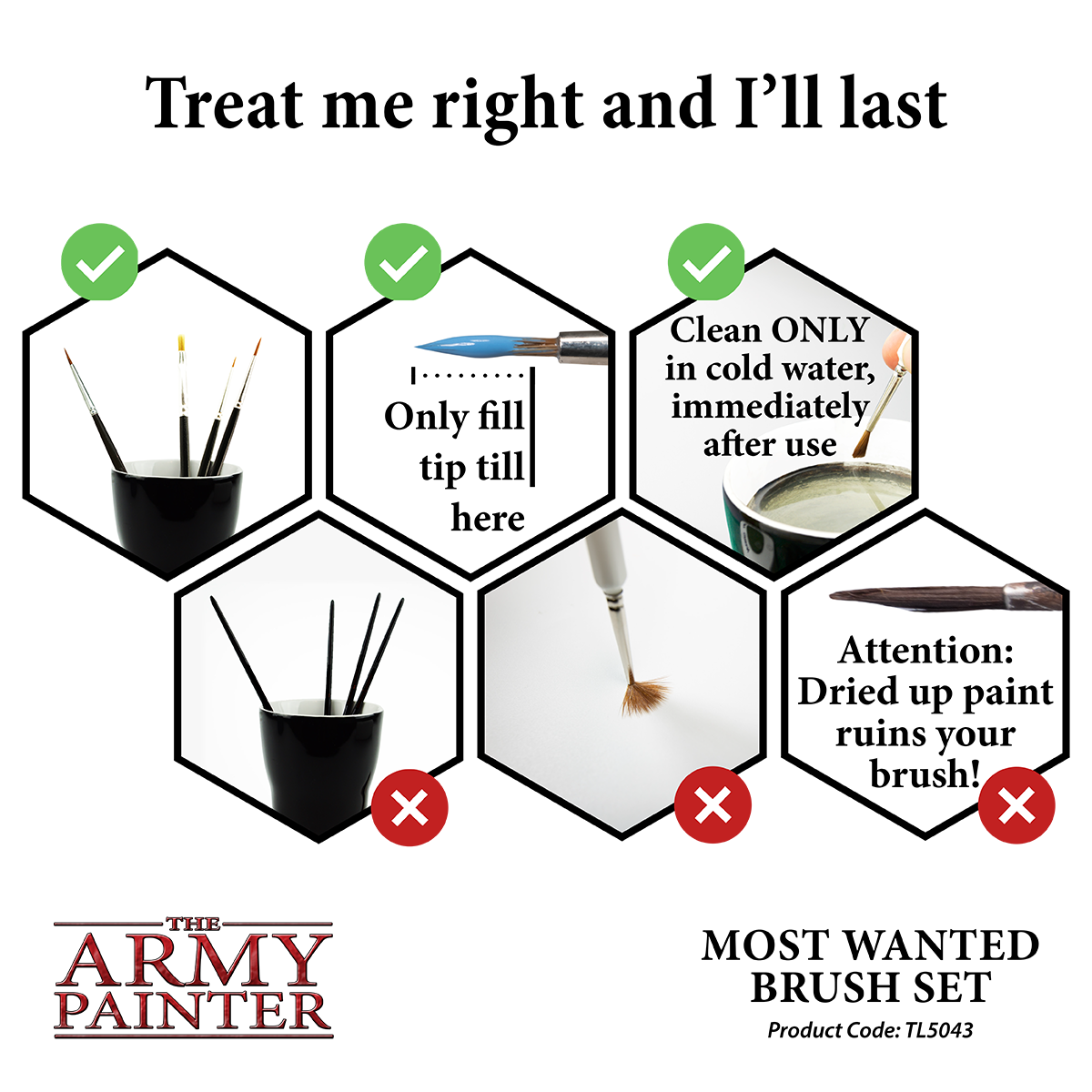Army Painter Tools - Most Wanted Brush Set