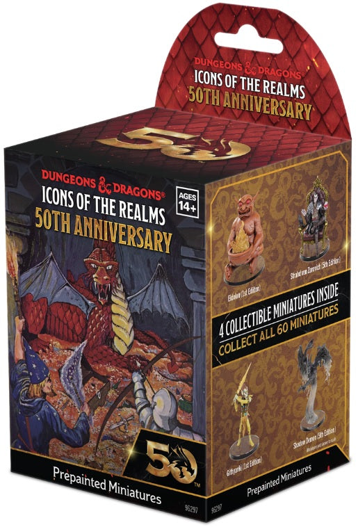 WizKids D&D Icons Of The Realms: 50th Anniversary Booster Brick (Set 31) – 8 Miniatures, 10 Rare