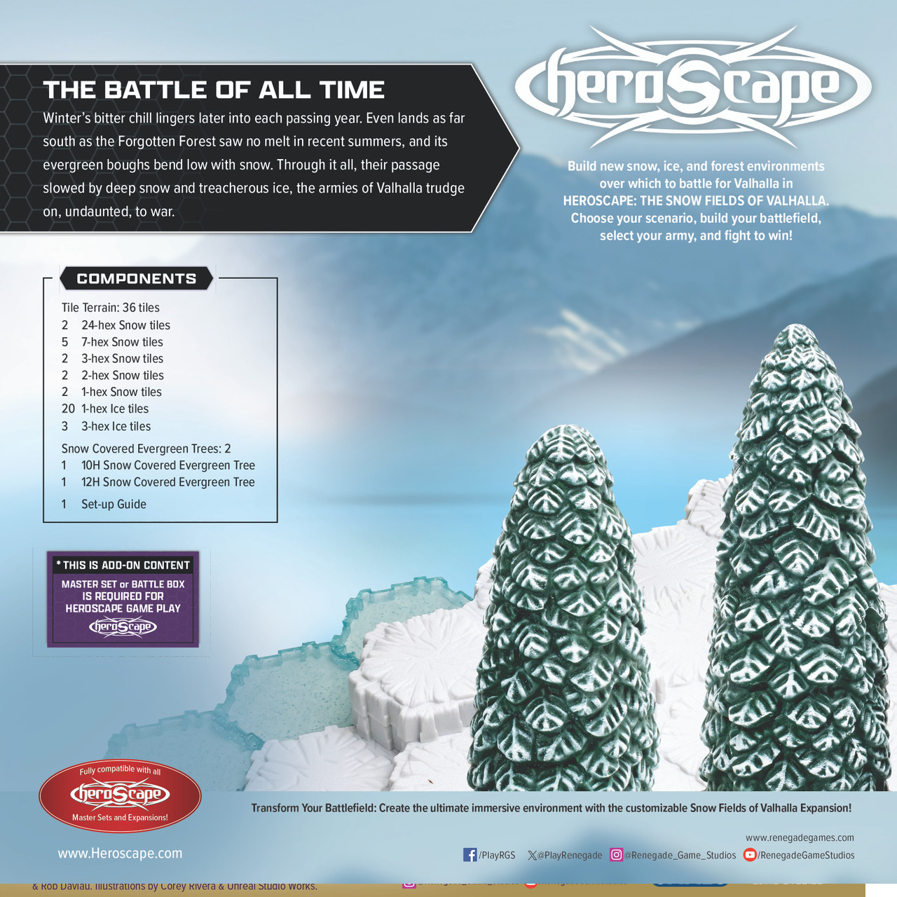 Heroscape - The Snow fields of Valhalla Terrain Expansion