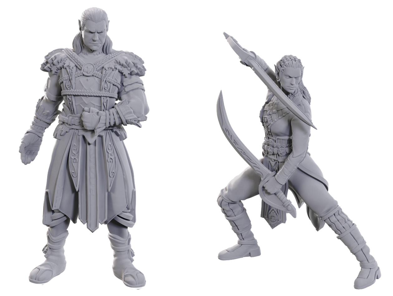 D&D Unpainted - Jaheira & Halsin (96368)