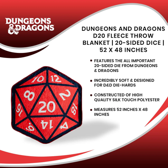 Couverture Dungeons & Dragons 48"x48" - D20