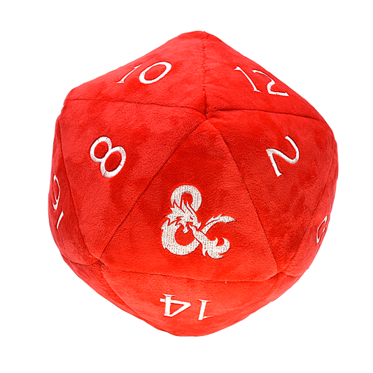 UP Jumbo D20 Dice Plush Red and White