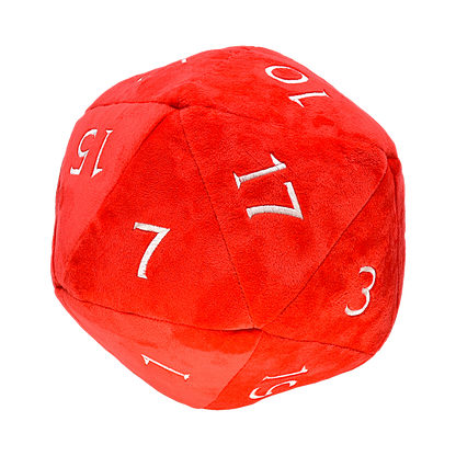 UP Jumbo D20 Dice Plush Red and White