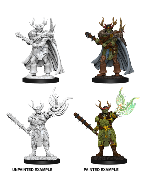 D&D Unpainted - Half-Orc Druid Male