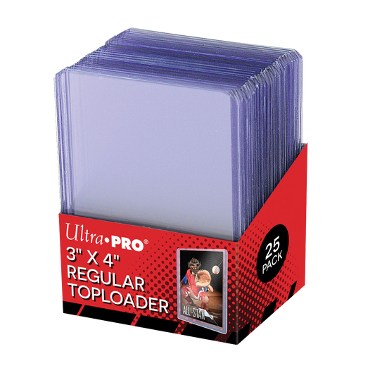 UP 3" x 4" Clear Regular Toploaders Sleeves 25CT