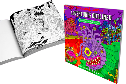 Dungeons & Dragons - Adventures Outlined Coloring Book