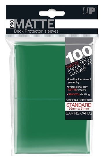 UP PRO-Matte Sleeves Green 100CT