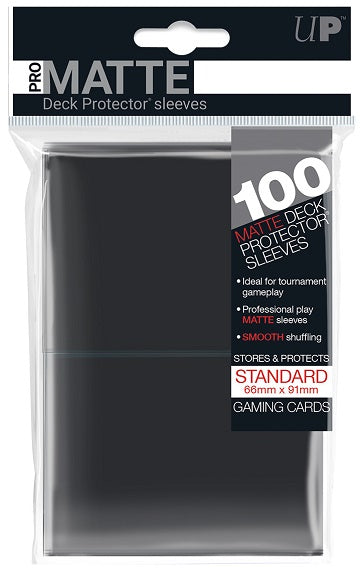 UP PRO-Matte Sleeves Black 100CT
