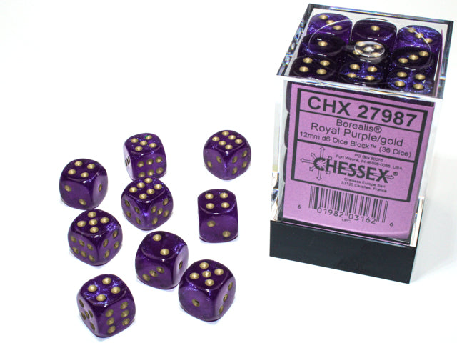 Chessex - Borealis Royal Purple/Gold 36d6
