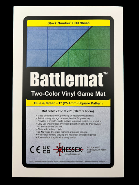 Chessex Battlemat 1" Reversible Blue-Green Square