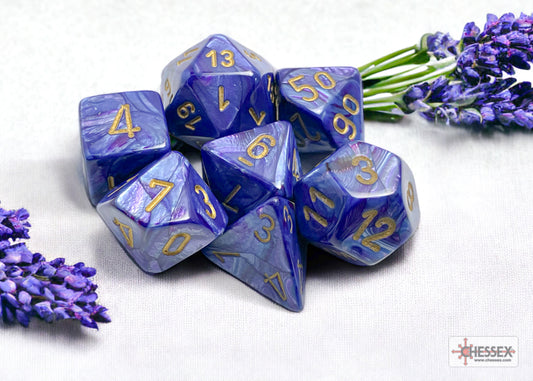 Chessex - Lustrous Purple/Gold 7-Dice Set