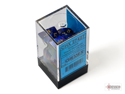 Chessex - Scarab Royal Blue/Gold 7-Dice Set