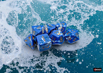 Chessex - Brush Wavebreak/Gold 7-Dice Set