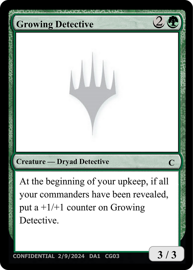 Growing Detective [Unknown Event]