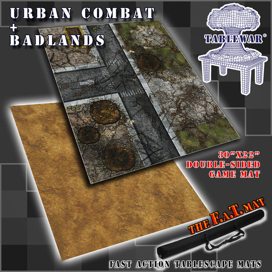 F.A.T. Mat - Double-Sided 30"x22" Urban Combat/Badlands