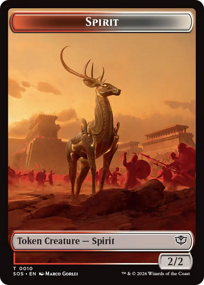 Inkling (0006) // Spirit (0010) Double-Sided Token [Secrets of Strixhaven Tokens]