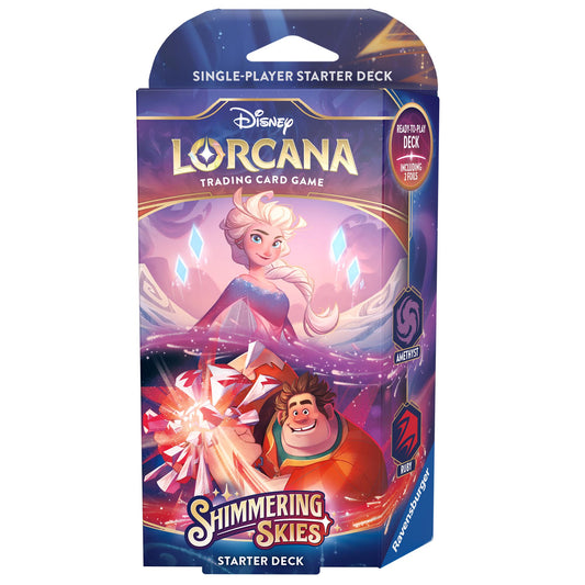 Disney Lorcana: Shimmering Skies - Starter Deck (Amethyst & Ruby) (Francais)