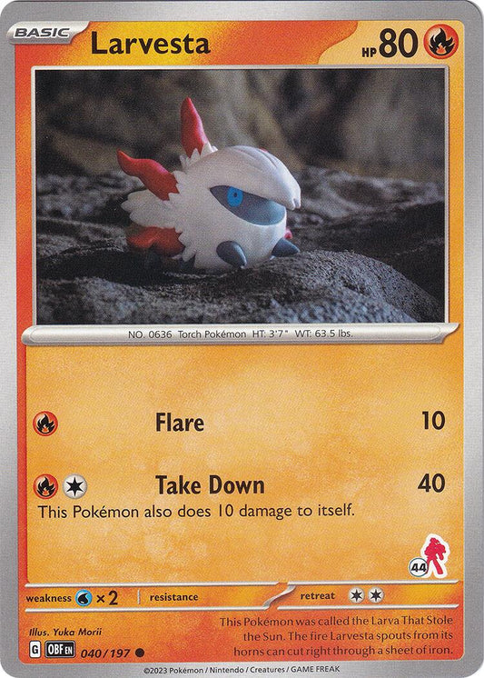 Larvesta (040/197) (Armarouge Stamp #44) [Battle Academy 2024]