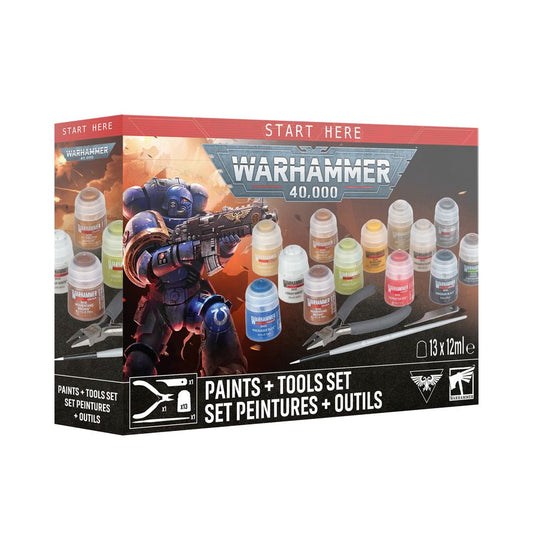 Warhammer 40k Paints + Tools Set