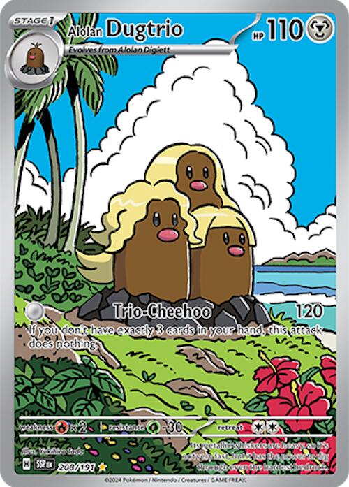 Alolan Dugtrio (208/191) [Scarlet & Violet: Surging Sparks]